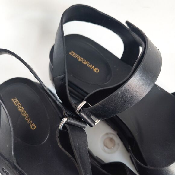Cole Haan Zerogrand Sandals Leather Size 9 Criss Cross Preppy Strappy Open Toe - Picture 9 of 11